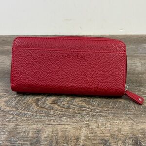 Stone Mountain Red Genuine Leather Zip & Snap Wallet